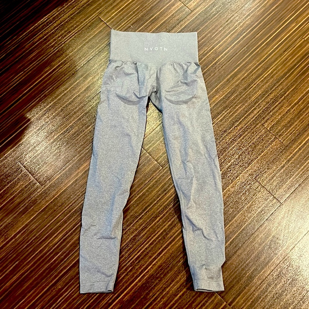 Like New NVGTN grey workout pants with sculpting